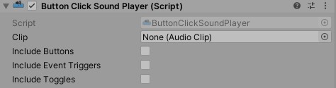 Button Click Sound Player Inspector