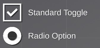 Radio Button and Toggle Screenshot