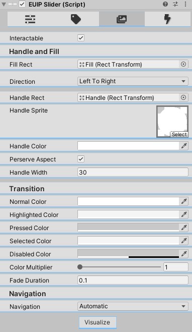 Slider Inspector Screenshot