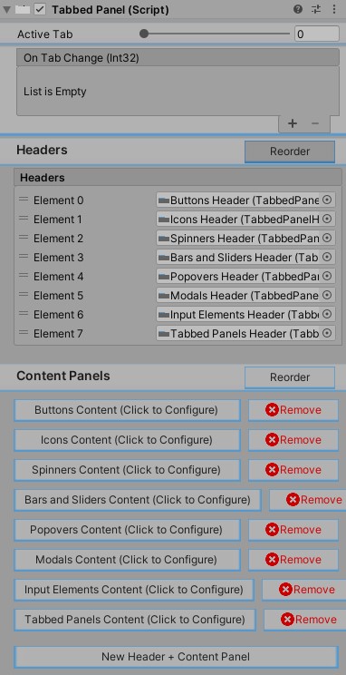 Tabbed Panel Inspector