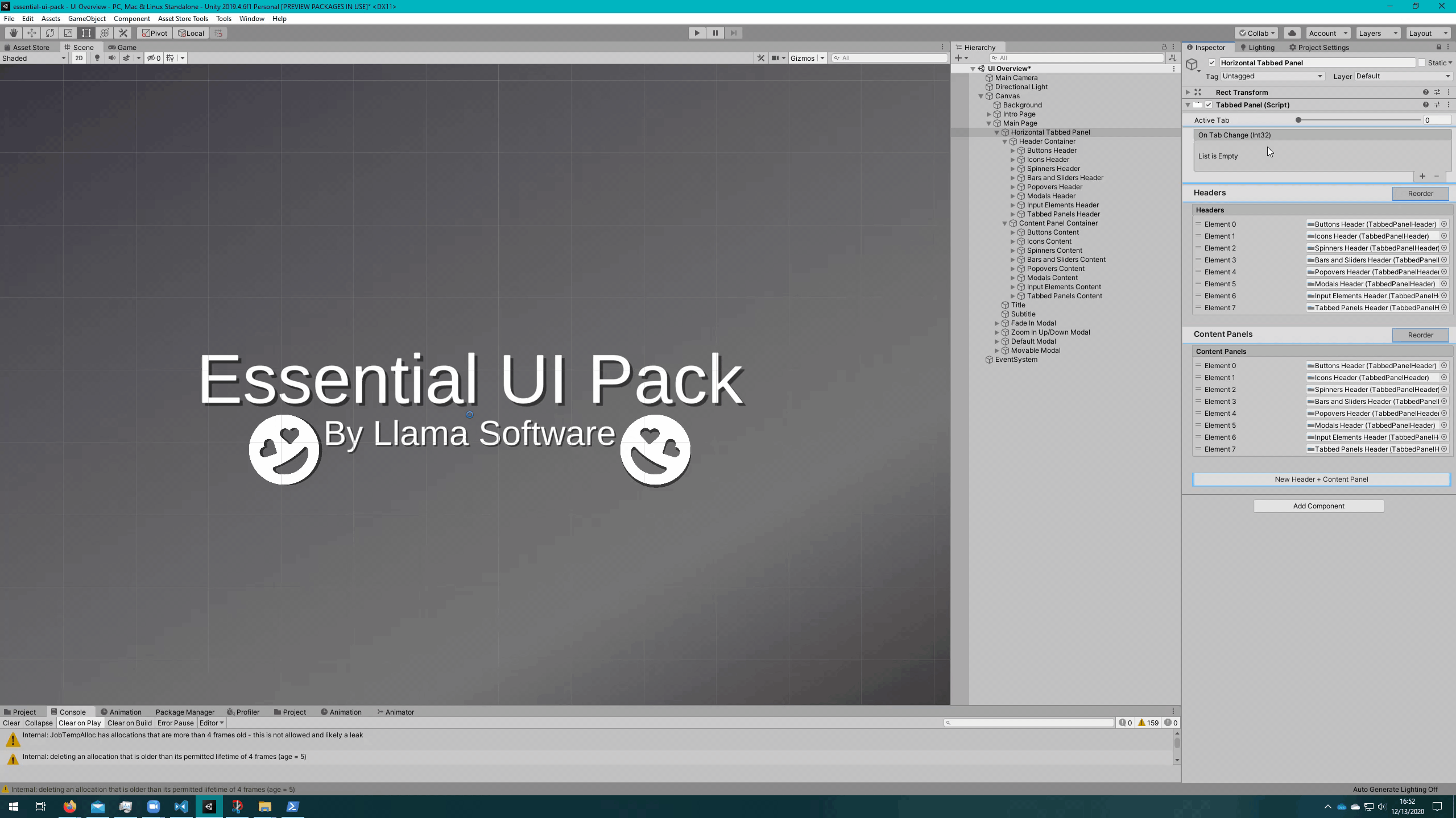 Tabbed Panel Reorder